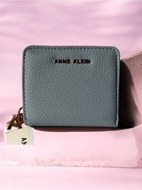 Anne Klein Light Blue and Tan Wallet